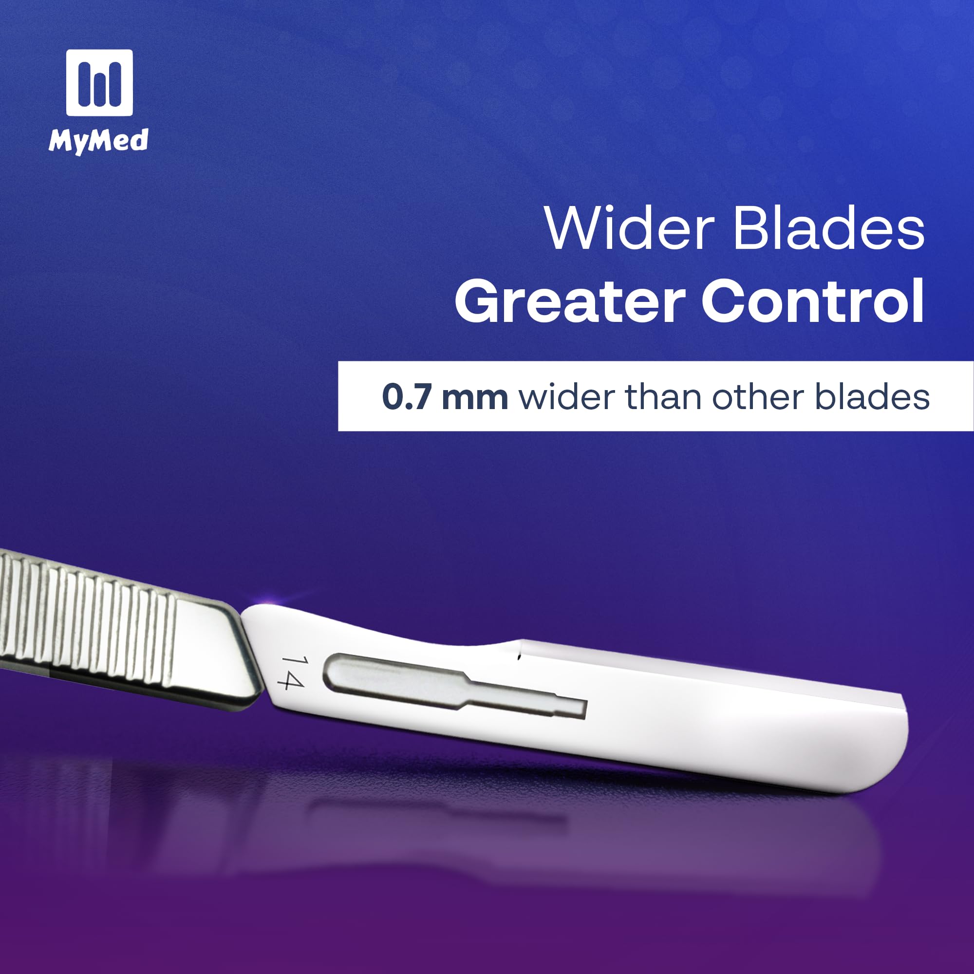 Pack of 100 Disposable Scalpels #14 + 100pcs 14r Blades Dermaplaning kit 14 Blades Scalpel Set - Image 4