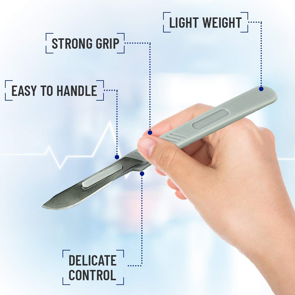 Disposable Scalpel 10, Pack of 20 Disposable Dermaplaning Blades with Plastic Handle and Disposable Scalpel 10 and 11, Pack of 20 Dermaplaning Blades - Image 5